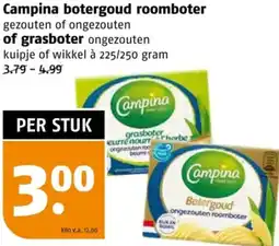 Poiesz Campina botergoud roomboter of grasboter aanbieding