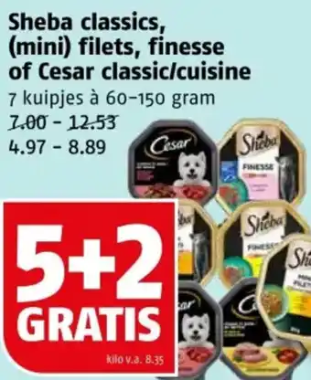 Poiesz Sheba classics, mini filets, finesse of Cesar classic/cuisine aanbieding