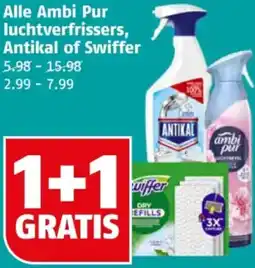 Poiesz Alle Ambi Pur luchtverfrissers, Antikal of Swiffer aanbieding