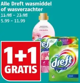 Poiesz Alle Dreft wasmiddel of wasverzachter aanbieding