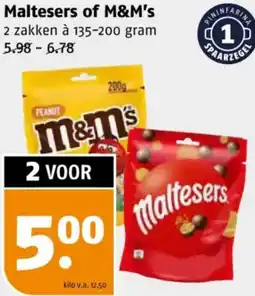 Poiesz Maltesers of M&M's aanbieding