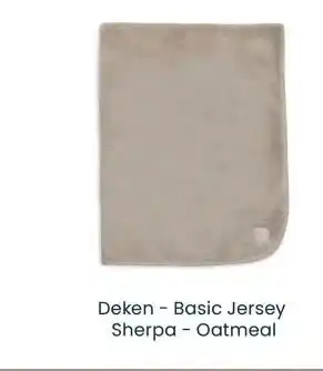 Babypark Deken Basic Jersey Sherpa Oatmeal aanbieding