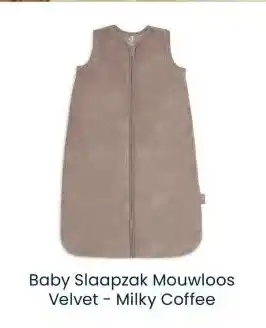 Babypark Baby Slaapzak Mouwloos Velvet Milky Coffee aanbieding