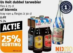 Poiesz Us Heit dubbel tarwebier of biermix aanbieding