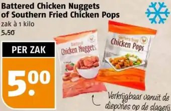 Poiesz Battered Chicken Nuggets of Southern Fried Chicken Pops aanbieding