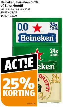 Poiesz Heineken, Heineken 0.0% of Birra Moretti aanbieding
