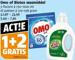Poiesz Omo of Biotex wasmiddel aanbieding
