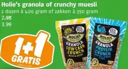 Poiesz Holie's granola of crunchy muesli aanbieding
