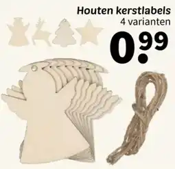 Wibra Houten kerstlabels aanbieding