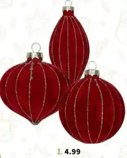Wibra Kerstbal fluweel aanbieding
