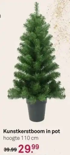 Karwei Kunstkerstboom in pot aanbieding