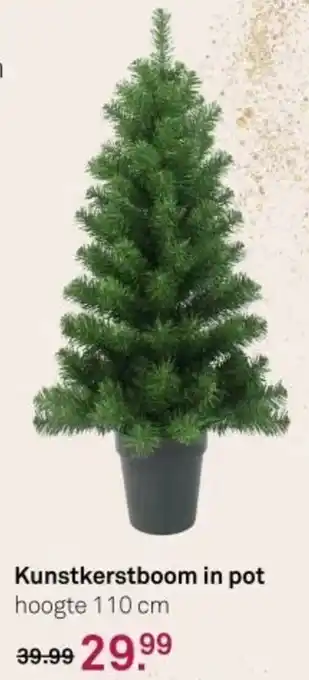 Karwei Kunstkerstboom in pot aanbieding