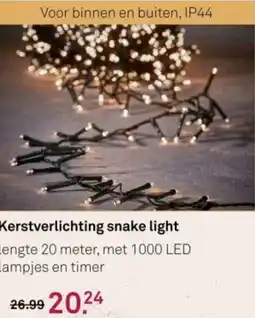 Karwei Kerstverlichting snake light aanbieding