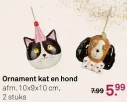 Karwei Ornament kat en hond aanbieding