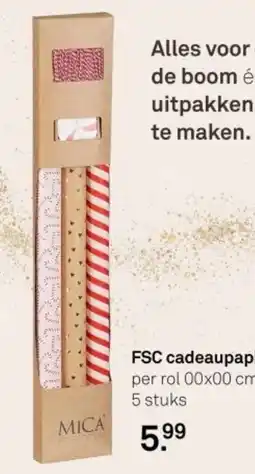 Karwei FSC cadeaupapier aanbieding