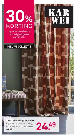 Karwei Theo Bert Pot gordijnstof aanbieding