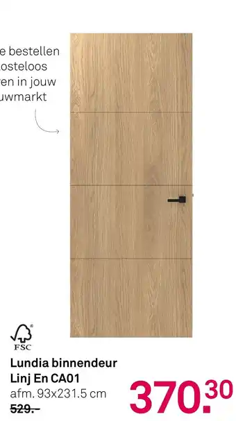 Karwei Lundia binnendeur Linj En CA01 aanbieding