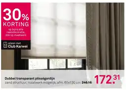 Karwei Dubbel transparant plisségordijn aanbieding
