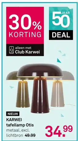 Karwei KARWEI tafellamp Otis aanbieding