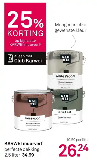 Karwei KARWEI muurverf aanbieding