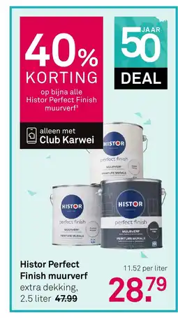 Karwei Histor Perfect Finish muurverf aanbieding