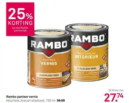 Karwei Rambo pantser vernis aanbieding