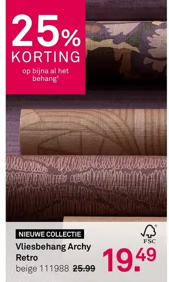 Karwei Vliesbehang Archy Retro aanbieding
