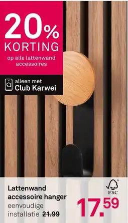 Karwei Lattenwand accessoire hanger aanbieding