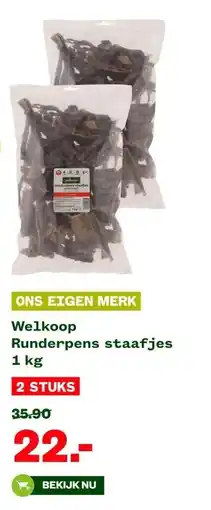 Welkoop Welkoop Runderpens staafjes aanbieding