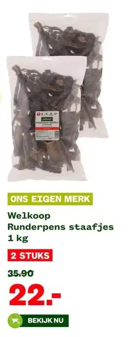 Welkoop Welkoop Runderpens staafjes aanbieding