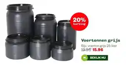 Welkoop Voertonnen grijs aanbieding