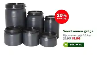 Welkoop Voertonnen grijs aanbieding