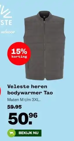 Welkoop Veleste heren bodywarmer Tao aanbieding
