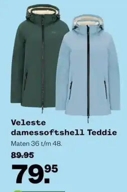 Welkoop Veleste damessoftshell Teddie aanbieding