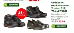 Welkoop Grisport werkschoenen Instap S1P, aanbieding