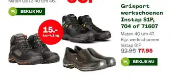 Welkoop Grisport werkschoenen Instap S1P, aanbieding