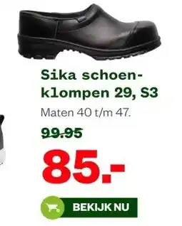 Welkoop Sika schoen- klompen 29, S3 aanbieding