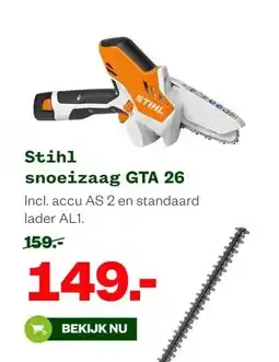 Welkoop Stihl snoeizaag GTA 26 aanbieding