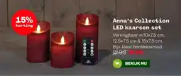 Welkoop Anna's Collection LED kaarsen set aanbieding