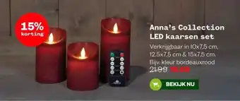 Welkoop Anna's Collection LED kaarsen set aanbieding