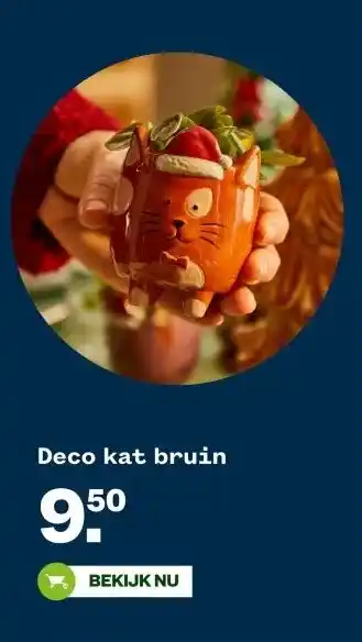 Welkoop Deco kat bruin aanbieding