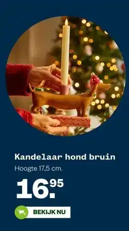 Welkoop Kandelaar hond bruin aanbieding