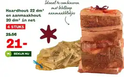 Welkoop Haardhout 22 dm en aanmaakhout 20 dm in net aanbieding