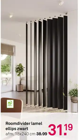 Karwei Roomdivider lamel ellips zwart aanbieding