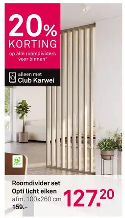 Karwei Roomdivider set Opti licht eiken aanbieding
