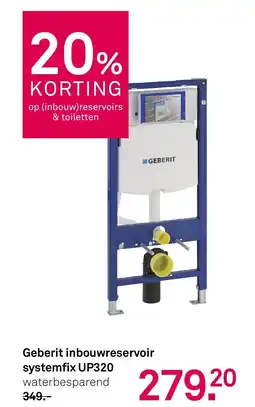 Karwei Geberit inbouwreservoir systemfix UP320 aanbieding