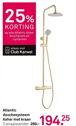Karwei Atlantic douchesysteem Asher met kraan aanbieding