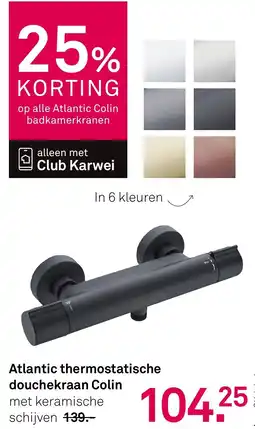 Karwei Atlantic thermostatische douchekraan Colin aanbieding