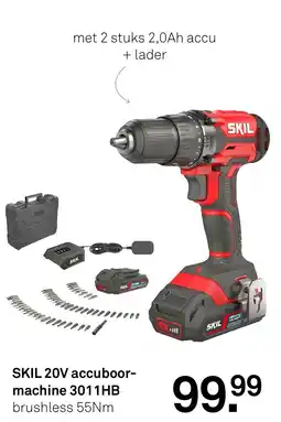 Karwei SKIL 20V accuboor- machine 3011HB aanbieding