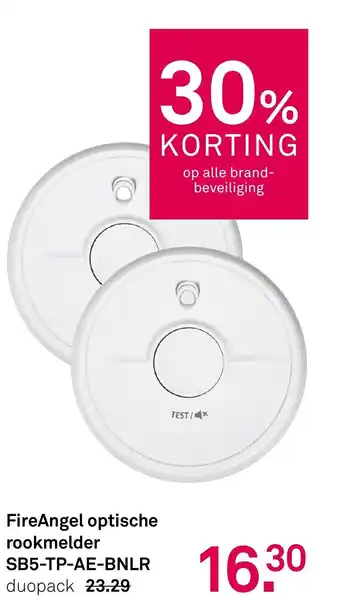 Karwei Fireangel optische rookmelder SB5-TP-AE-BNLR aanbieding